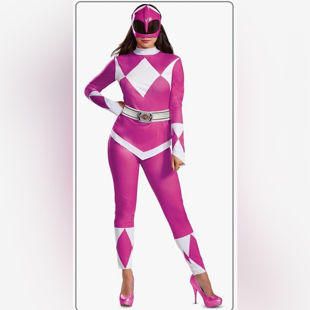 Disguise Women's Power Rangers Pink Ranger Costume Cosplay Suit & Mask